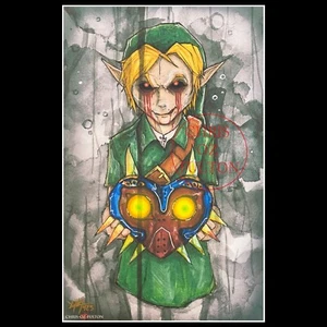 Ben Drowned Majoras Maske Creepypasta 11x17 Kunstdruck signiert von Chris Oz Fulton - Bild 1 von 1