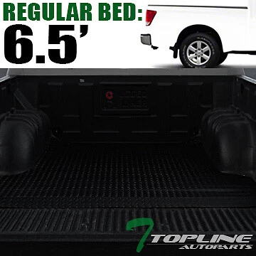 TLAPS For 2004-2024 Nissan Titan/XD 6.5 Feet Rubber Truck Bed Mat Liners - Black - Imagem 1 de 2