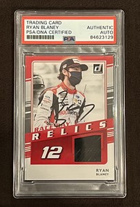 Ryan Blaney Signed 2021 Panini Race Relics NASCAR PSA Authentic Auto HOF