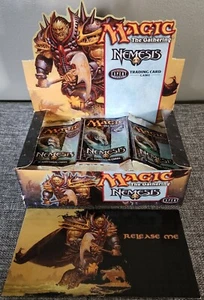 MTG: NEMESIS empty Booster pack box w/36 PERFECT wrappers + ad insert NO CARDS - Picture 1 of 7