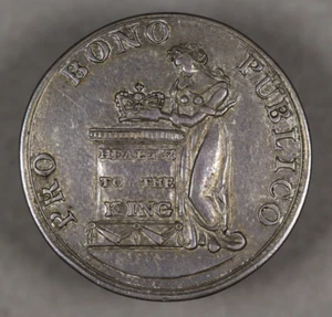 Ficha de chelín de plata Irlanda 1804 felicidad pública - Imagen 1 de 2