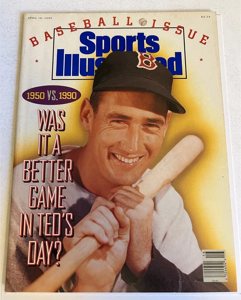 1990 Sport Illustrated BOSTON RED SOX Ted WILLIAMS No Label Baseball Preview MLB - Image 1 of 1
