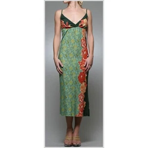 NWT $158 Woo Ashley Maxi Dress Size 1 Multi Pattern Floral Boho Cruise Resort - Picture 1 of 11