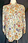 Chemisier avant femme vintage années 1980 Abercrombie & Fitch à bouton floral taille L