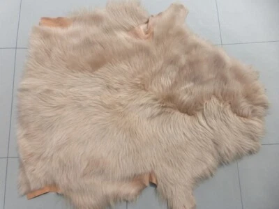 овчина кожа Тоскана шкуры бледный коралл оранжевый супер шелковистый длинные волосы - Изображение 1 из 4