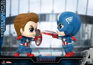Paquete de figuras dobles Hot Toys Cosbaby Marvel Avengers Endgame Capitán América - Imagen 1 de 1