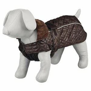 Abrigo Bulldog Perro Suave Confort Bulldog 52cm Largo Cálido Invierno Abrigo Marrón y Babero  - Imagen 1 de 3