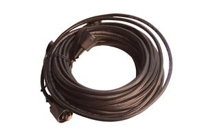 Cable de conexión industrial Ethernet Cat6A RJ45 negro de 50 pies 26 AWG con tapa antipolvo - Imagen 1 de 6