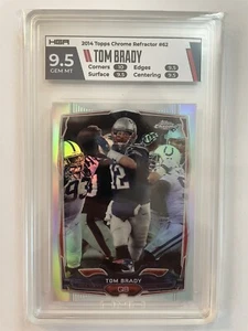 ๐ฅ๐2014 Topps Chrome TOM BRADY Refractor #62 Graded HGA 9.5 GEM MINT ๐ - Picture 1 of 2
