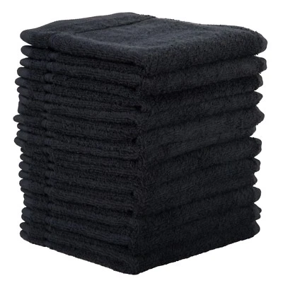 NUEVO NEGRO Color ULTRA SUPER SUAVE LUJO PURO TURCO 100% ALGODÓN PAÑOS Foto 1 de 4