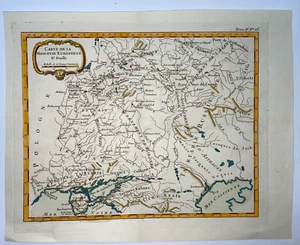 MOSKOWIEN RUSSLAND 1764 NICOLAS BELLIN ANTIKE GRAVIERTE KARTE - Bild 1 von 7