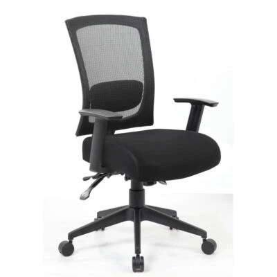 Ergonomic Chair 44 in. Swivel Adjustable Arm Multi-Function Plastic/Metal Black - Image 1 of 4