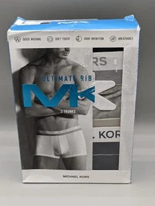 Michael Kors Mens Multicolor Ultimate Rib 2-Pack Trunks Boxer Briefs Size L NWT - Picture 1 of 3