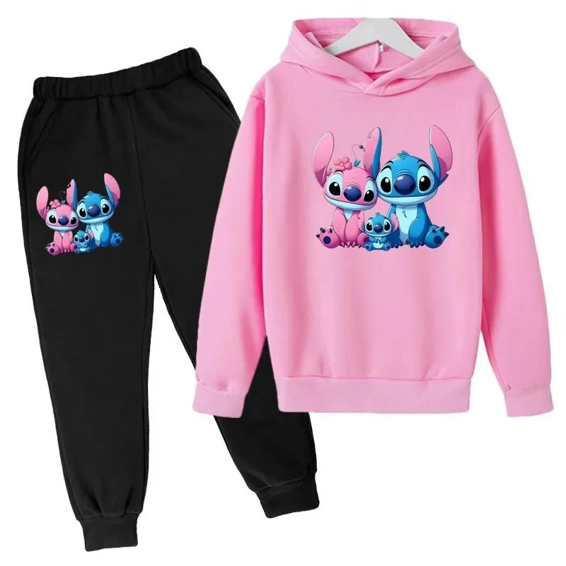 MARKENLOS Kinder Disney Lilo Stitch Pyjama Jungen Mädchen Outfit Set Winter Baby Kleidung