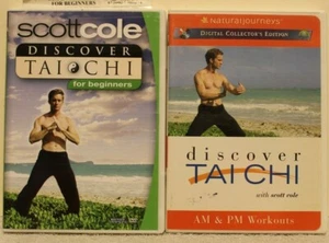 2 discover Tai Chi with Scott Cole workout exercise DVD lot am pm beginners - Imagen 1 de 4