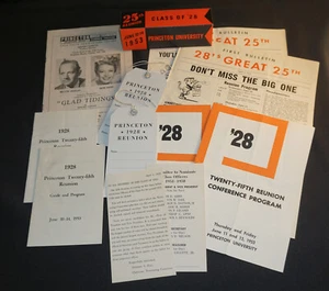 Nice Vintage 1928-1953 25th Princeton Reunion Paper/Ephemera Lot - Picture 1 of 7