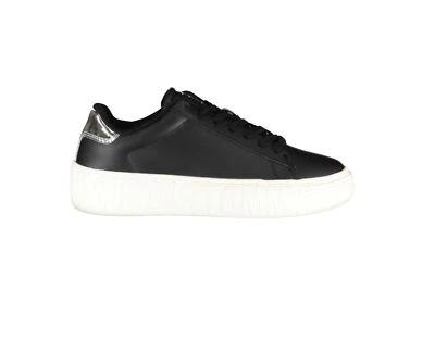 TOMMY HILFIGER Zapatillas Mujer Negro Plata Nuevo Logo Talla 37 - Imagen 1 de 4