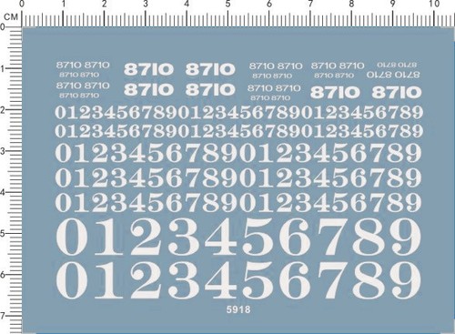 decals number for different scales model kits (white) 5918 | eBay