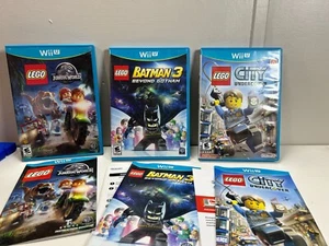 Wii U Lego Game Bundle CIB, Batman 3, Jurassic World, City Undercover - Picture 1 of 5