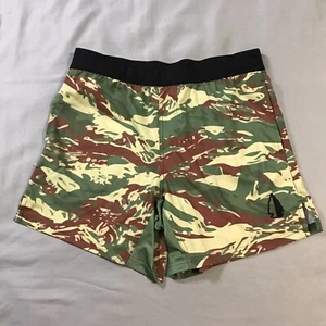 Tachuntfish pantaloncino uomo grande verde marrone mimetico tasche elastico in vita - Foto 1 di 10