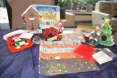 weihnacht deko konvolut gebraucht,12 Tlg.LED Lichterkette,Haus,Billd,Sticker,Str - Bild 1 von 4