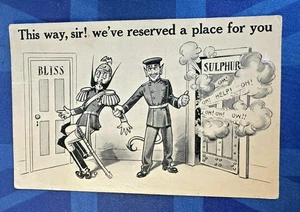 WW1 Bamforth Comic Postcard 1915 Anti Kaiser Devil Hell War Cartoons No 5057 - Picture 1 of 2