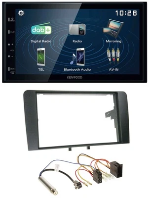 Kenwood 2DIN Bluetooth MP3 USB DAB Autoradio für Audi A3 8P 2003-2006 ISO - Bild 1 von 4