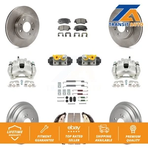 Front Rear Brake Caliper Rotor Drum Ceramic Pad Shoe Cylinder & Hardware Kit For - Picture 1 of 12