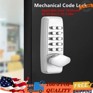 Digital Mechanical Door Lock Keyless Entry Exterior Combination Code Waterproof - Picture 1 of 13