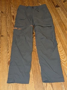 Rei Co-Op Sahara Convertible Pants Boys Size L Gray 28" Inseam Nylon Hiking - Picture 1 of 13