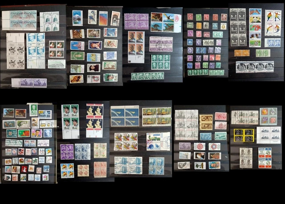 United States Stamp Collection Numbered Blocks, Blocks. Strips,Pairs,& US Stamps - Image 1 of 4