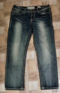 521 BKE BUCKLE DAKOTA Sz 30 Medium Acid Wash Stretch Denim GREAT Details - Picture 1 of 3