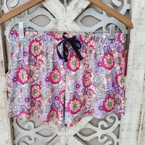 Dollhouse Women's Drawstring Elastic Waist Pajama Shorts Sleepwear Floral - Picture 1 of 3
