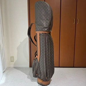 Louis Vuitton Monogram Golf Club Bag Caddy bag Leather Vintage Used - Picture 1 of 10