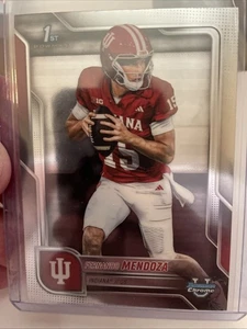 Fernando Mendoza 2025 Bowman Chrome No. 109 1st Bowman Indiana Hoosiers - Picture 1 of 2