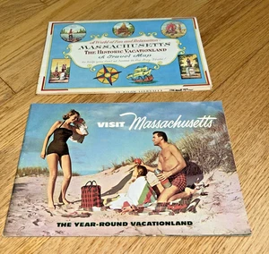 1964 VISIT MASSACHUSETTS Brochure / Book Governor ENDICOTT PEABODY + Travel Map - Picture 1 of 22