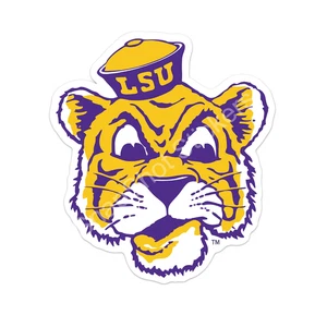 Adesivo decalcomania vinile fustellato resistente alle intemperie logo LSU Tigers (1955-1967) 09 - Foto 1 di 1