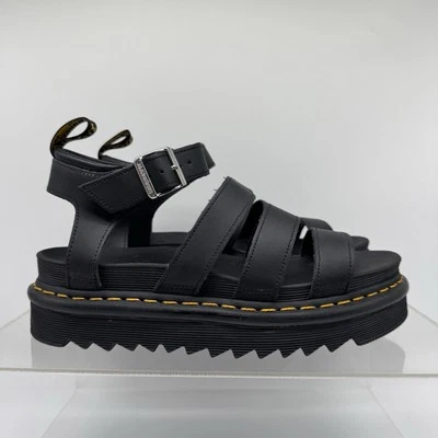 Brand New Dr Martens Blaire AW004 Black Hydro Leather Sandals Women’s Size 7 - Image 1 of 4