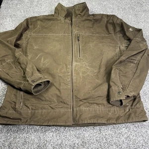Kuhl Jacket Mens 3XL Brown Waxed Canvas Vintage Patina Dye Full Zip Outdoors - Picture 1 of 16