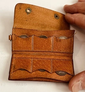 1892 ZAR 6 / 3 PENCE COINS + Southern Rodesia & UK IN LEATHER PURSE - Picture 1 of 4