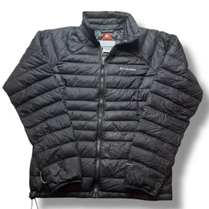 Columbia 700 Down Omni-Heat Insulated Full Zip Puff Quilted Black Jacket Size M - Picture 1 of 7