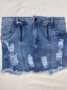 Levanta Cola Colombian Style Jean Skorts Size 12 - Picture 1 of 4