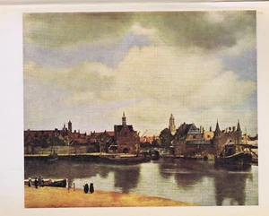 View of Delft- by Vermeer - Vintage 1939 Color Art Print - Picture 1 of 2
