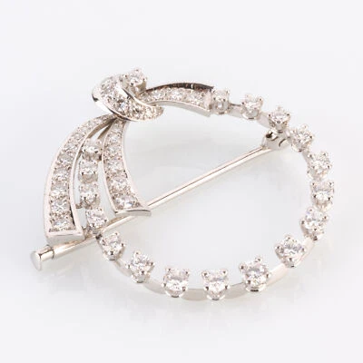 Broche vintage (oro 18k) con diamantes Foto 1 de 4