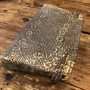 STUNNING Design Vintage Snakeskin Clutch Prop Repurpose or Prop Open  MCM Deign - Picture 1 of 12