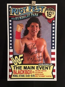 Póster autografiado firmado por Tito Santana Chicago Riot Fest 2012 WWE WWF - Imagen 1 de 1