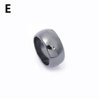 Unisex Natural Smooth Hematite Basic Rings Band Non-magnetic Finger Ring New