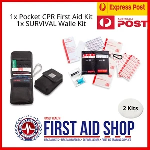 Pocket CPR First Aid Kit + Survival First Aid Wallet - First Aid Supplies - Bild 1 von 1