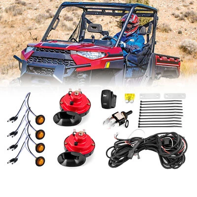 Kit de señal de giro LED legal para UTV Kawasaki Mule Pro Teryx Teryx 4 con CUERNO Foto 1 de 4