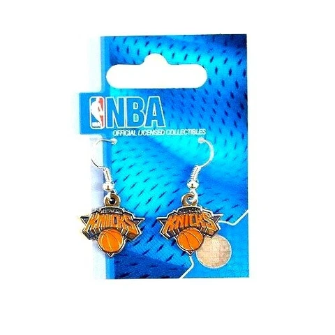 NEW YORK KNICKS EARRINGS NBA DANGLE WITH TEAM LOGO NBA Official Licensed NEW Cover